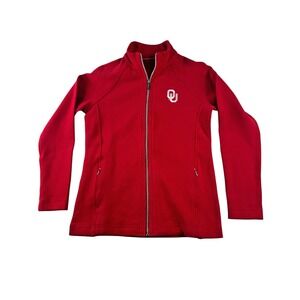 NWT Tommy Bahama Oklahoma Sooners OU Women's‎ Small Red Full Zip Fleece Jacket